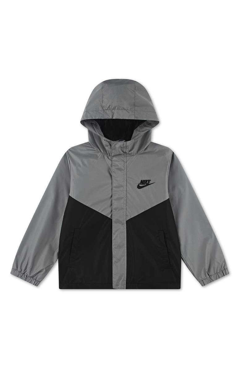 Nike Kids' System Hooded Jacket, Main, color, Smoke Grey