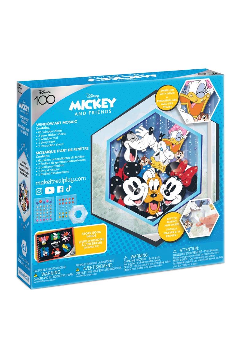 Window Art Mosaic Mickey & Friends 66 Pieces, Puzzle Window Clings, Alternate, color, Multicolored