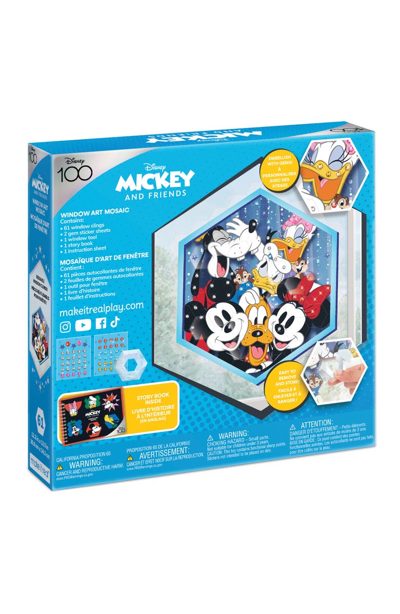 Disney Window Art Mosaic Mickey 
Friends 66 Pieces, Puzzle Window Clings, Alternate, color, Multicolored