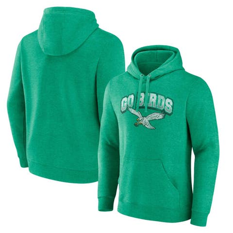 Men's Fanatics Branded Kelly Green Philadelphia Eagles Gridiron Classics Go Birds Vintage Arch Pullover Hoodie