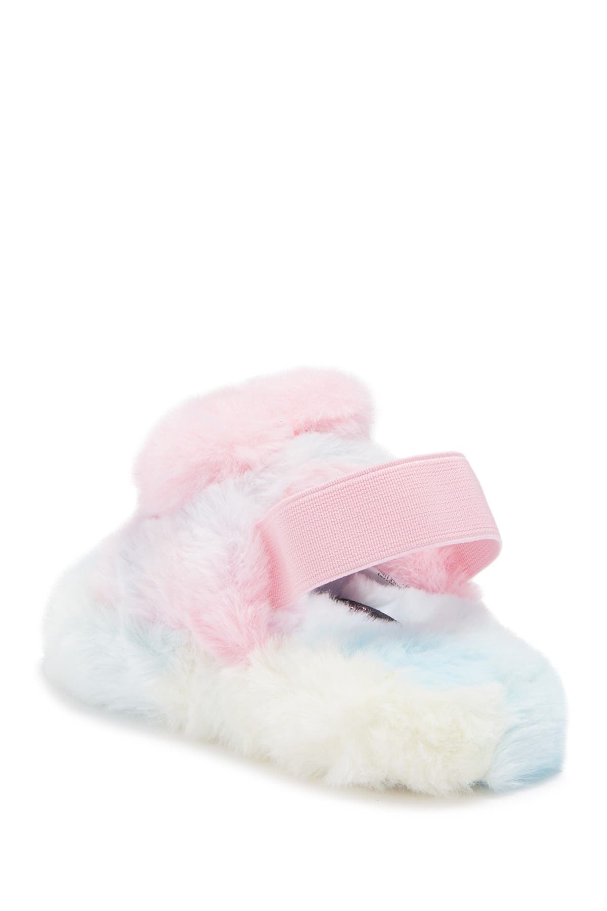 Kensie Girl Heart Slingback Faux Fur Slide Slipper, Alternate, color, 