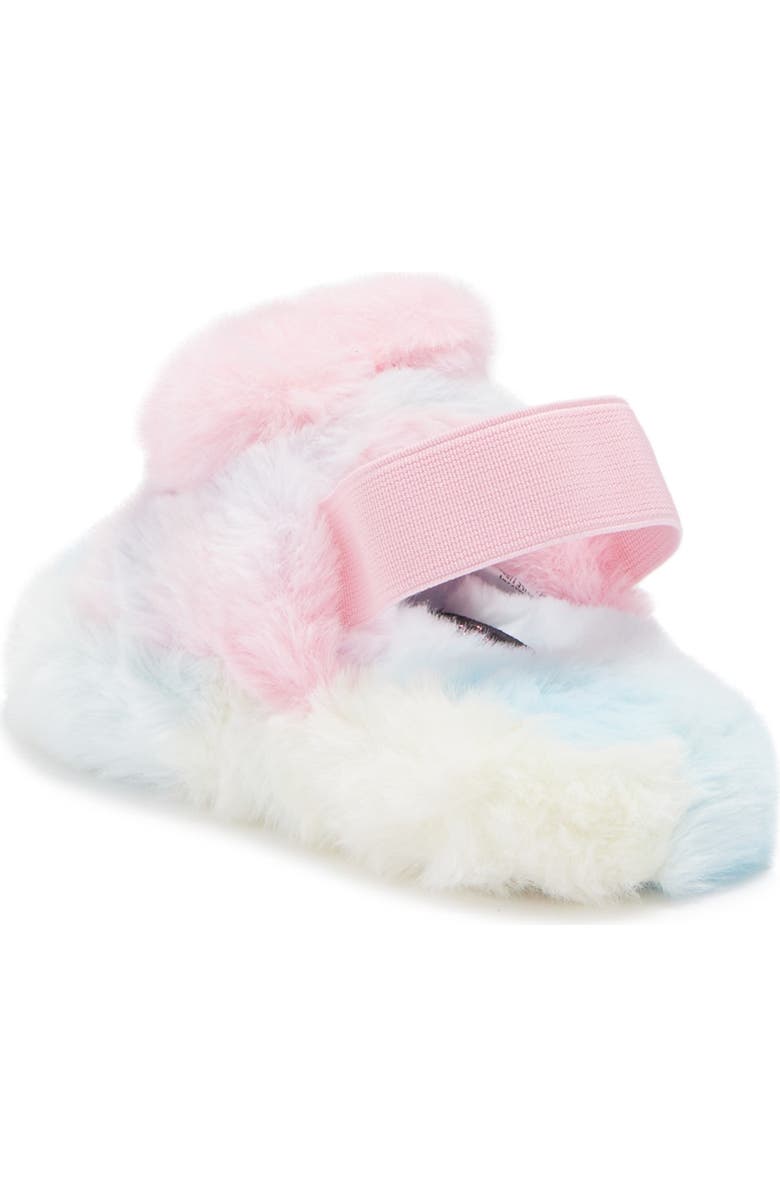 Kensie Girl Heart Slingback Faux Fur Slide Slipper, Alternate, color,