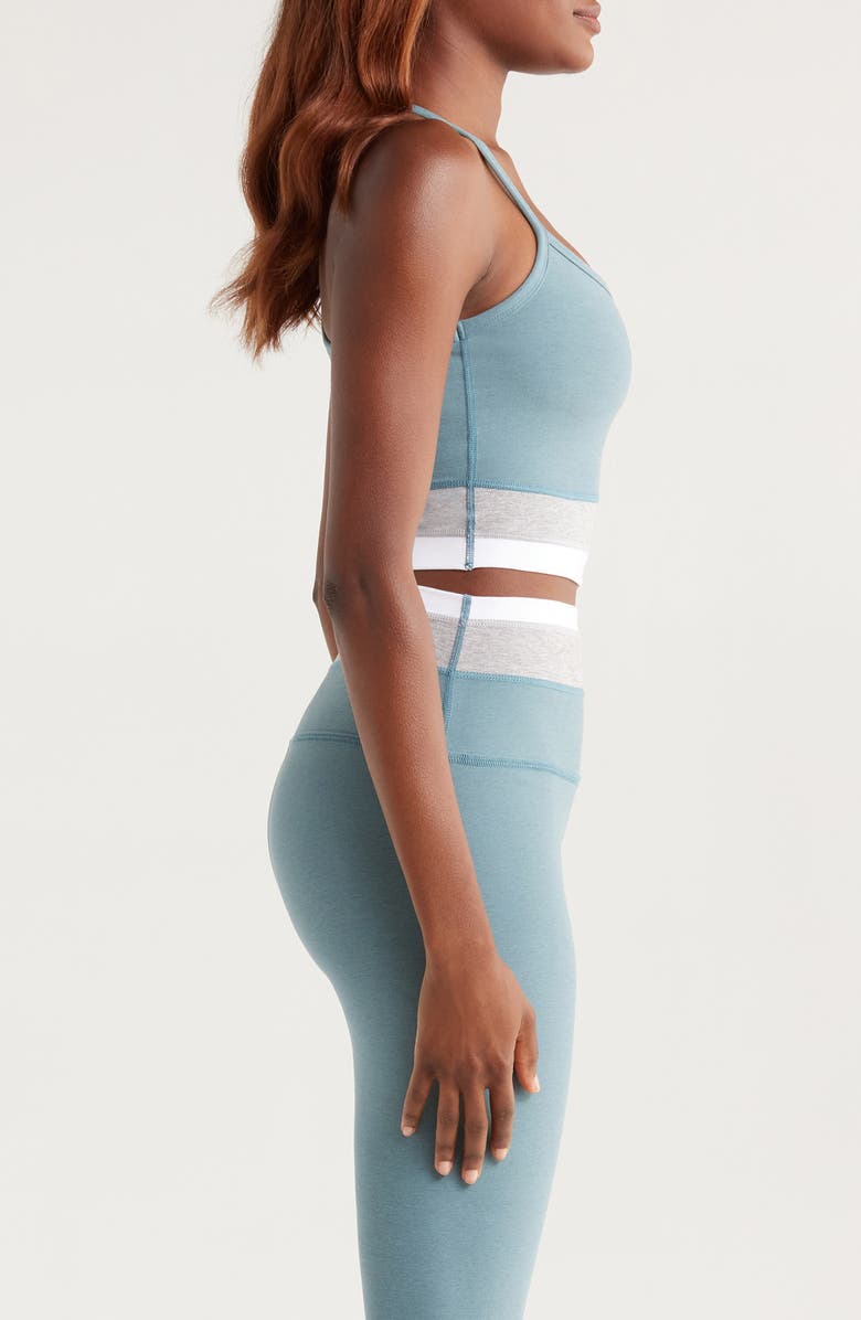 Beyond Yoga Colorblock Space Dye Crop Tank Top, Alternate, color, Storm Tri-Color Heather