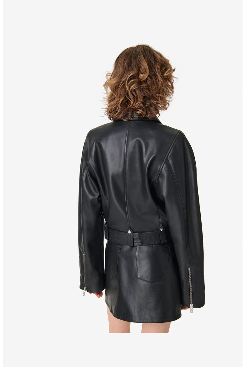 The Rapha Leather Jacket, Alternate, color, BLACK