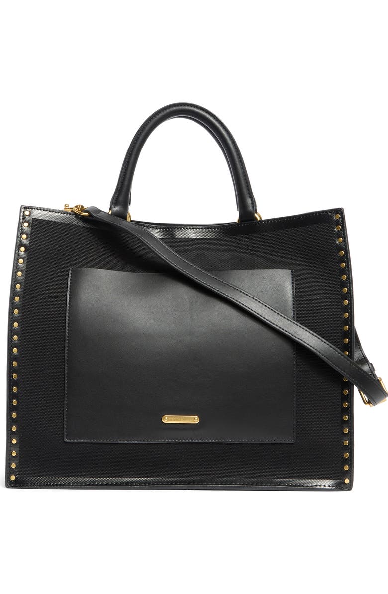 Rebecca Minkoff Darren Canvas & Leather Surplus Tote, Alternate, color,