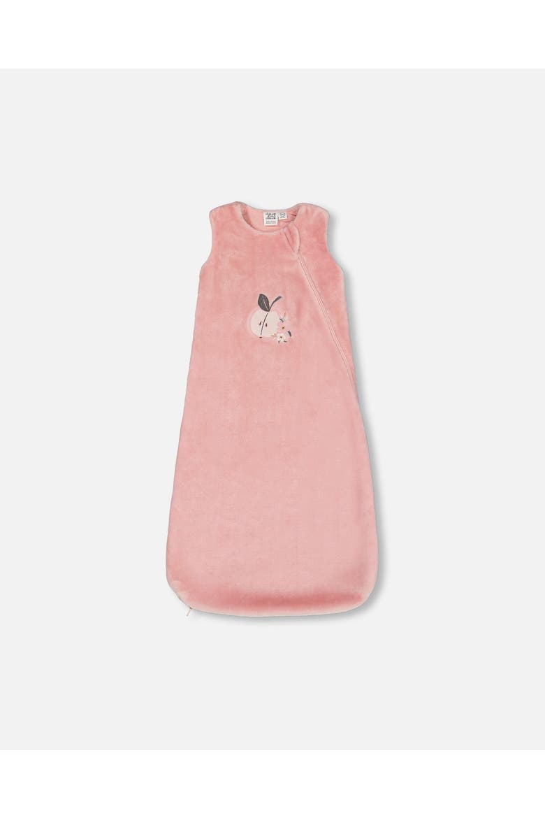 Baby Girl's Plush Sleep Sack With Embroidery Light Pink, Main, color, Silver Pink