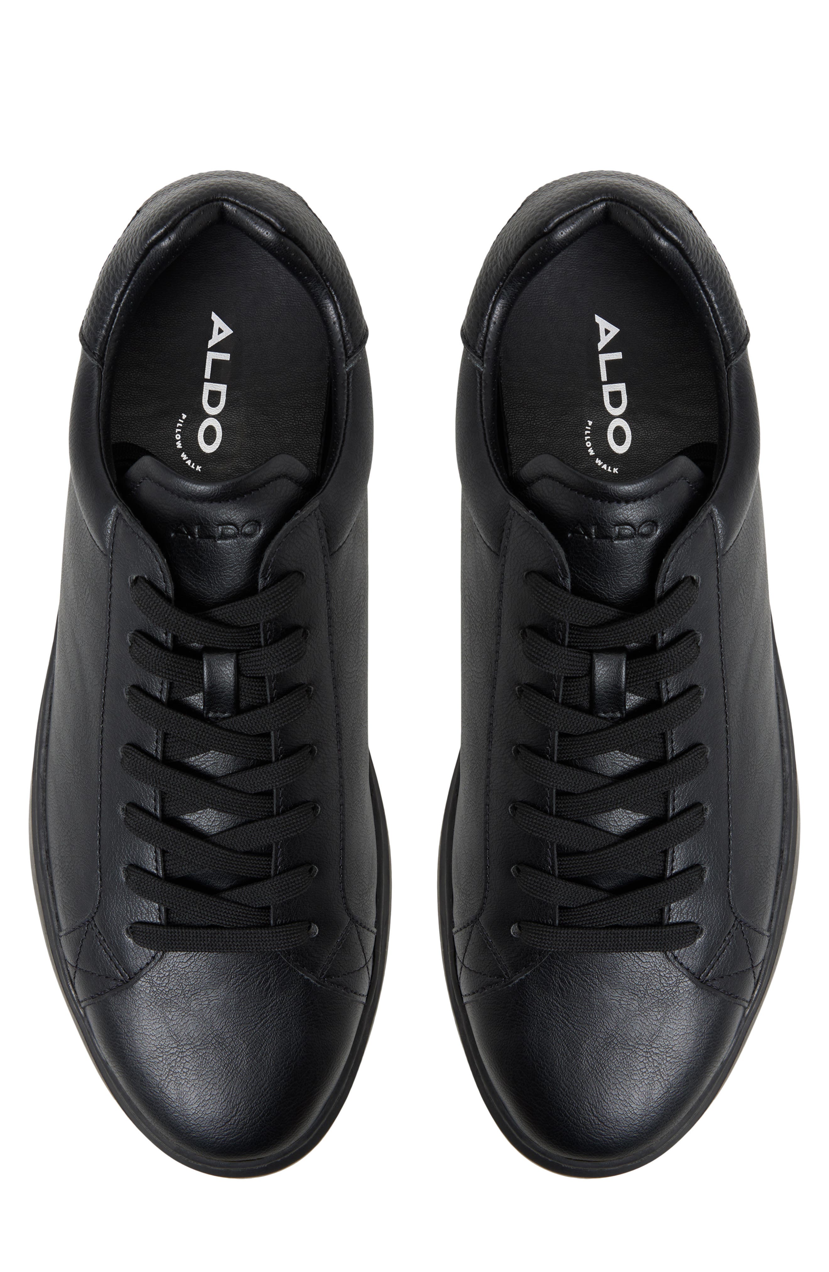 Toddy Faux Leather Sneaker, Alternate, color, BLACK/ BLACK