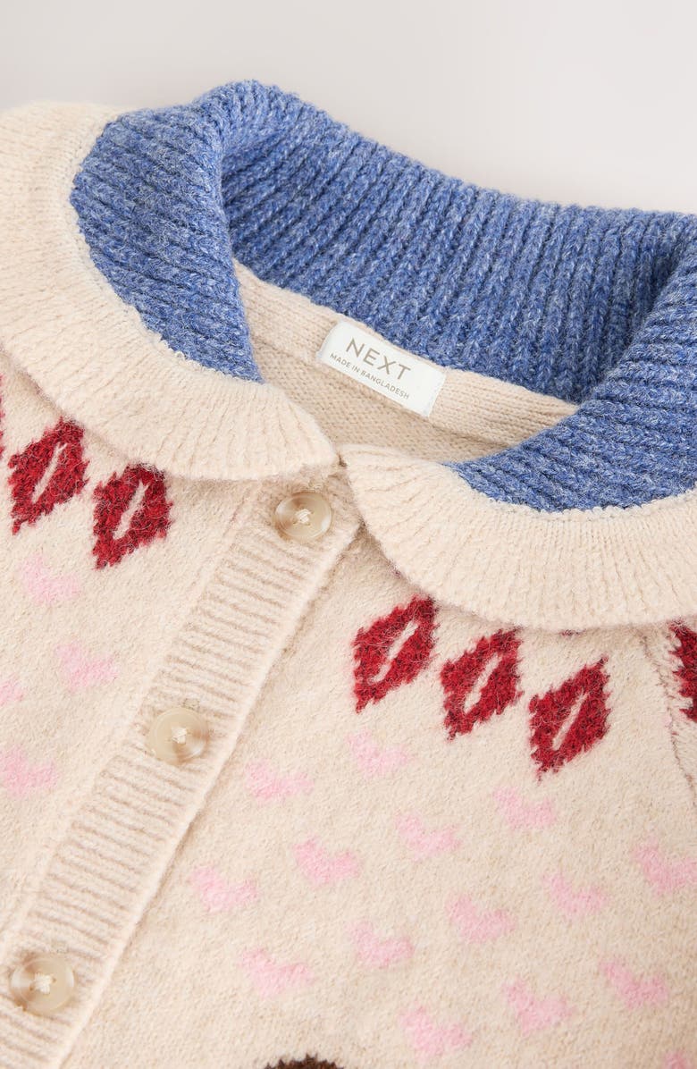NEXT Kids' Teddy Bear Cardigan, Alternate, color, Neutral