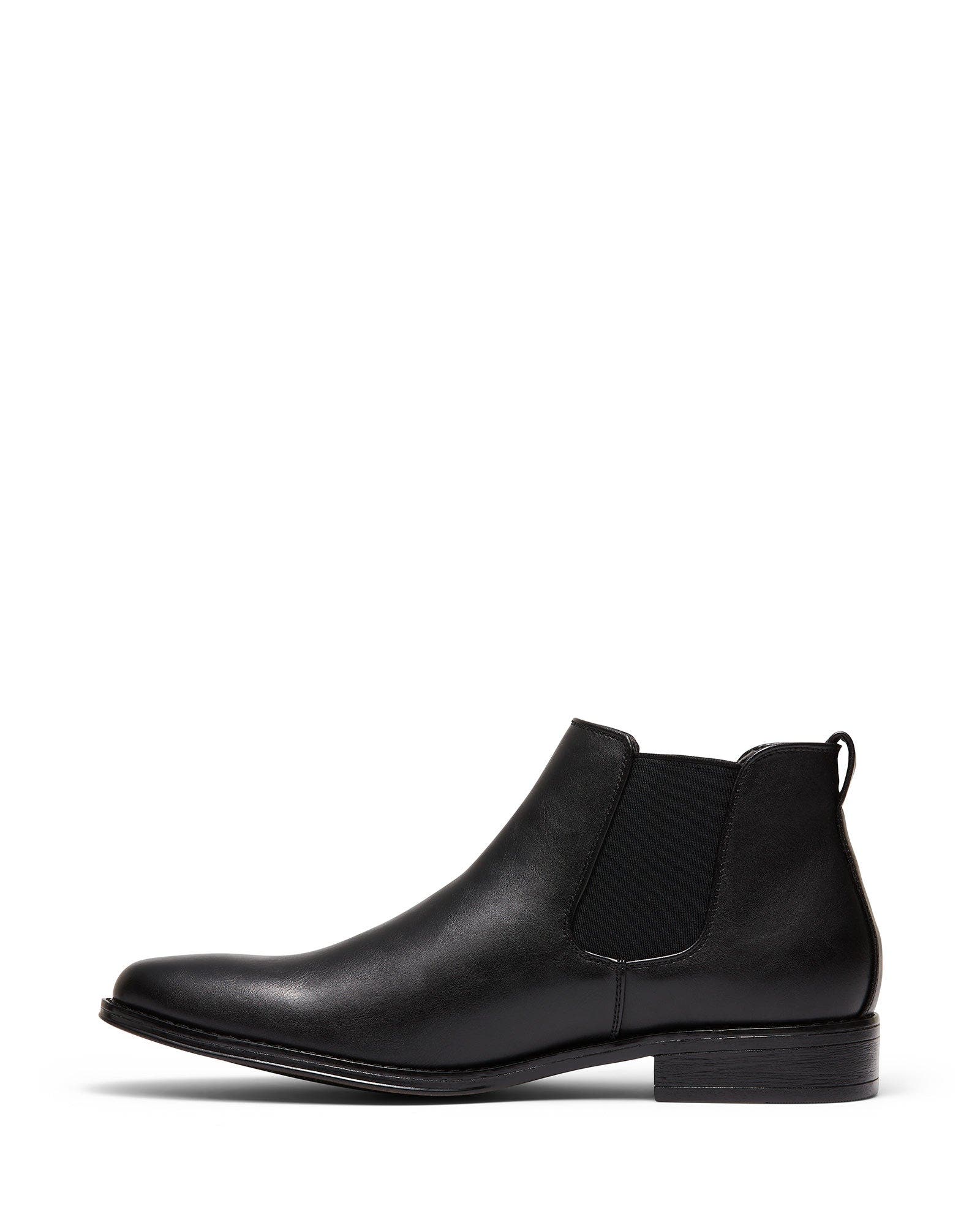 Uncut CANTERBURY round toe Chelsea dress boot, Alternate, color, Black Pu