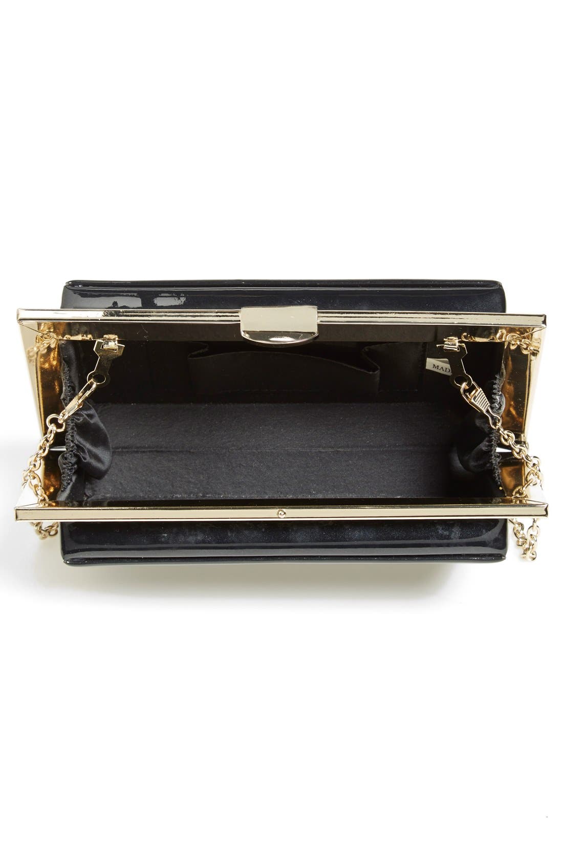 NATASHA Tasha Patent Framed Box Clutch, Alternate, color, 