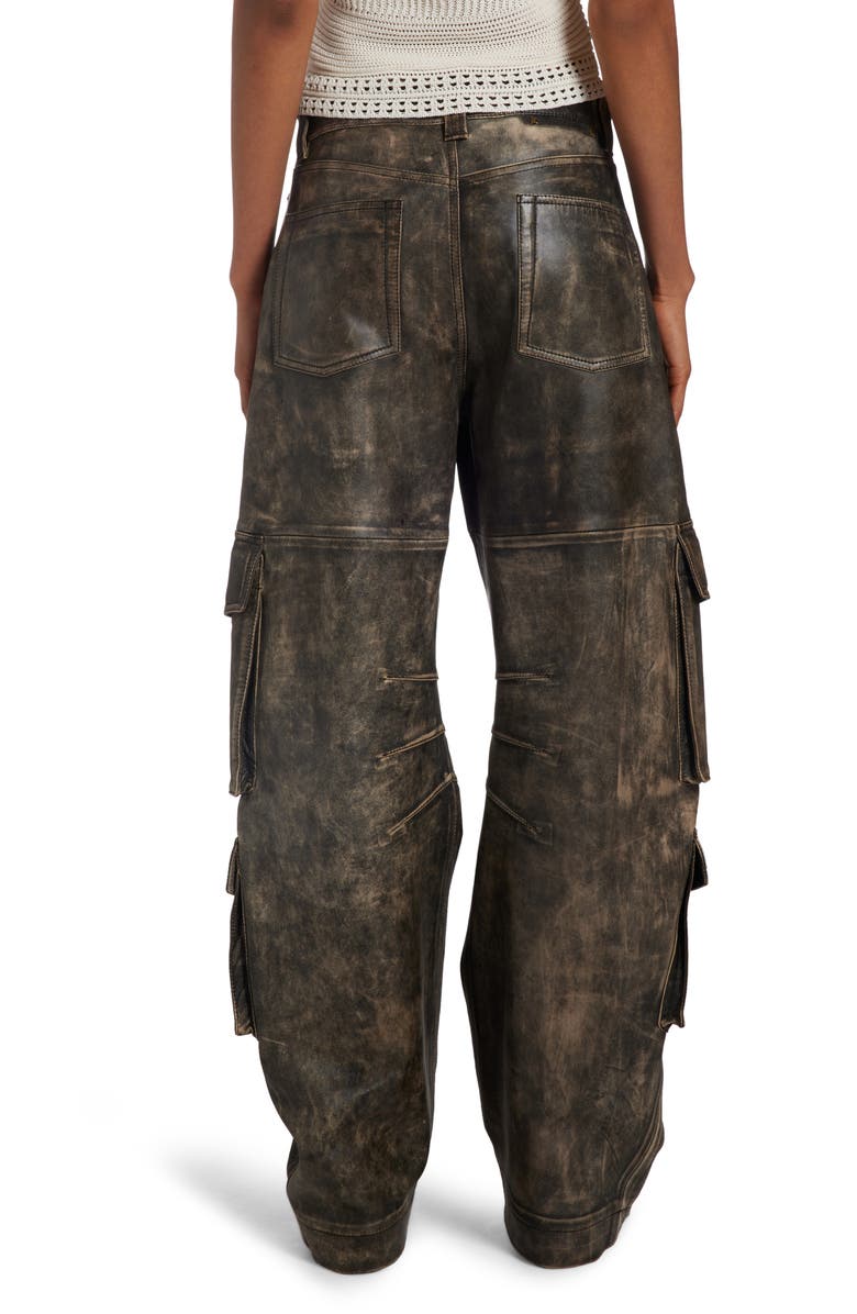 Golden Goose Leather Cargo Pants, Alternate, color, 