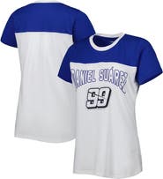 G-III 4HER BY CARL BANKS Women's G-III 4Her by Carl Banks White/Light Blue Daniel Suarez Box Score T-Shirt
