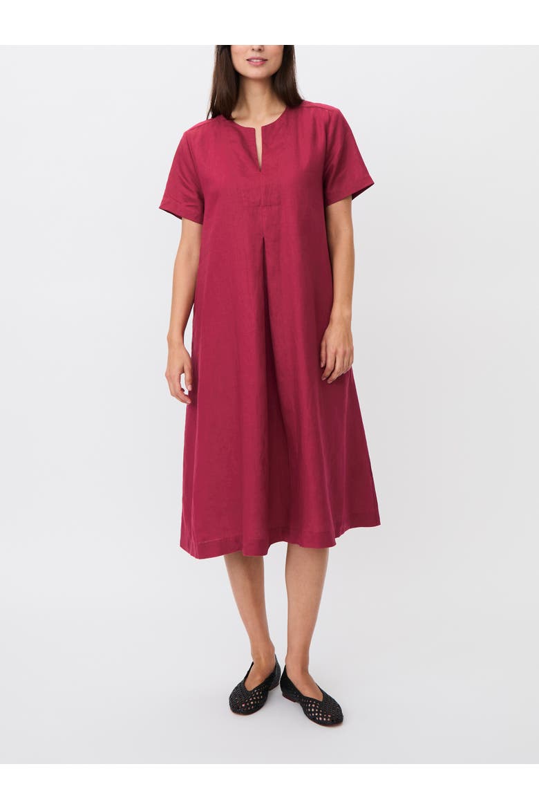 Manipani Linen Tunic Dress, Alternate, color, Beet Red