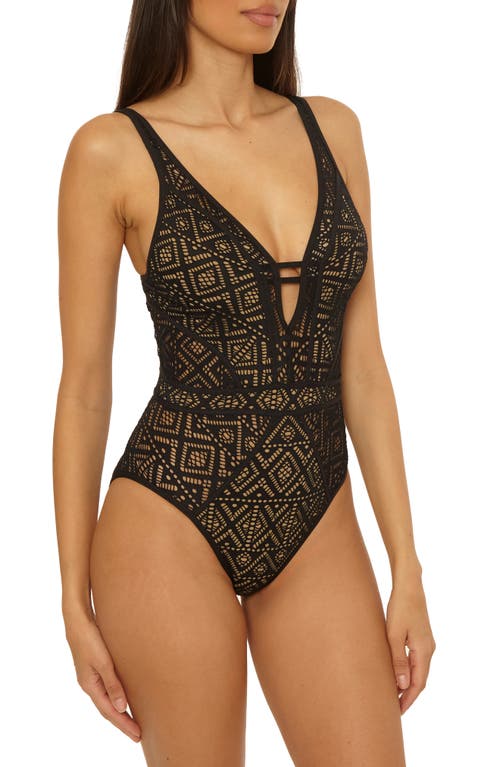 Becca Keyhole One-piece Swimsuit In Multi