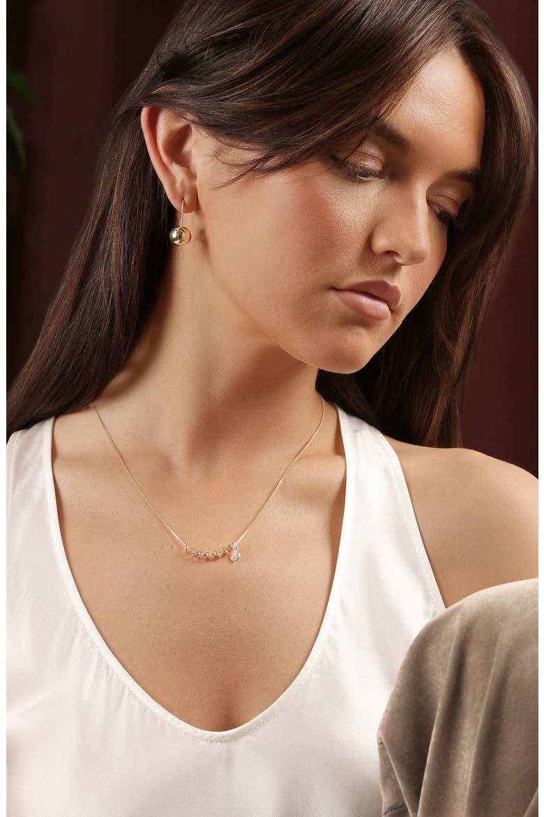 Dolce Sole Spiral Cubic Zirconia Pendant Necklace, Alternate, color, GOLD