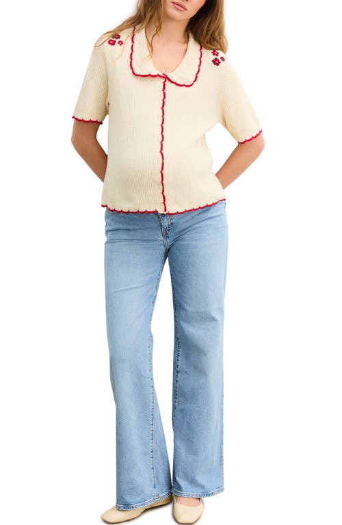 Hatch The Crochet Scallop Cardigan In Neutral