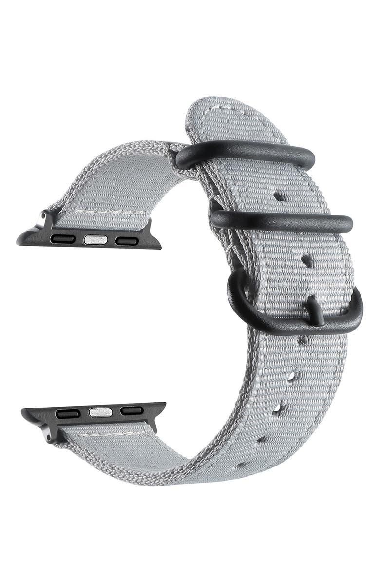The Posh Tech Nylon Apple Watch<sup>®</sup> Watchband, Alternate, color, Grey