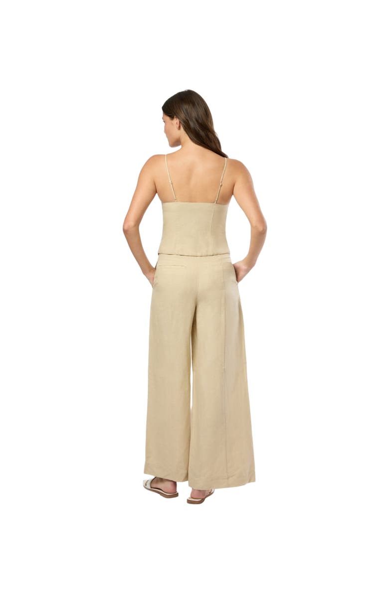 Onia Air Linen Palazzo Pant, Alternate, color, Jute