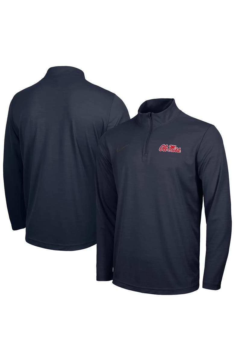 Nike Men's Nike Navy Ole Miss Rebels Intensity Performance Quarter-Zip Pullover, Main, color, 