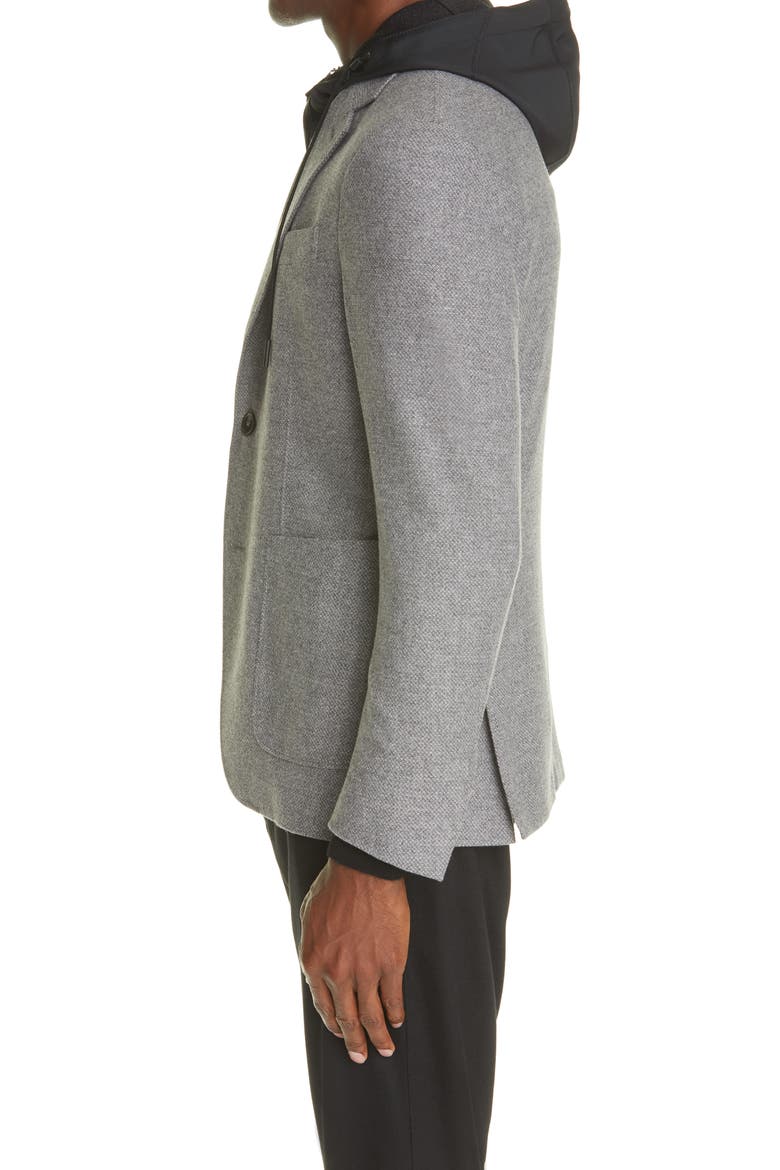 Trofeo Removable Dickey Wool & Cashmere Blazer, Alternate, color, GREY