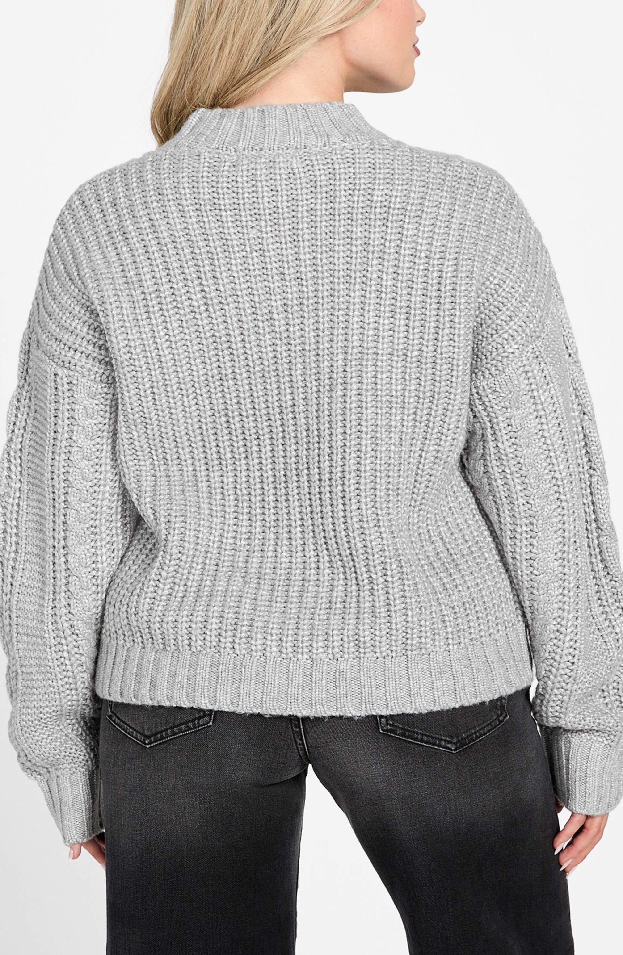 Nathalie Cable Mock Neck Sweater - image 2