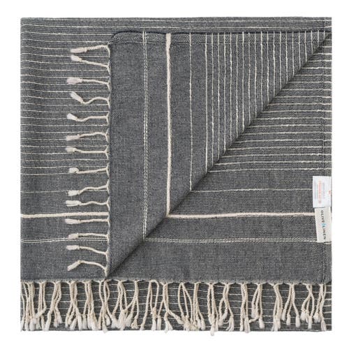 Olive And Linen Olive & Linen Lugano Linen Turkish Towel In Gray