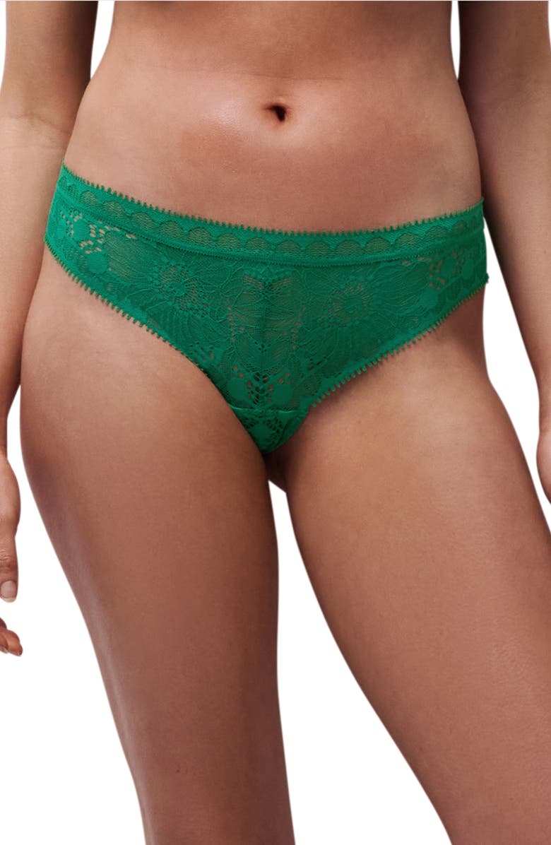 Chantelle Lingerie Day to Night Tanga, Main, color, Racing Green
