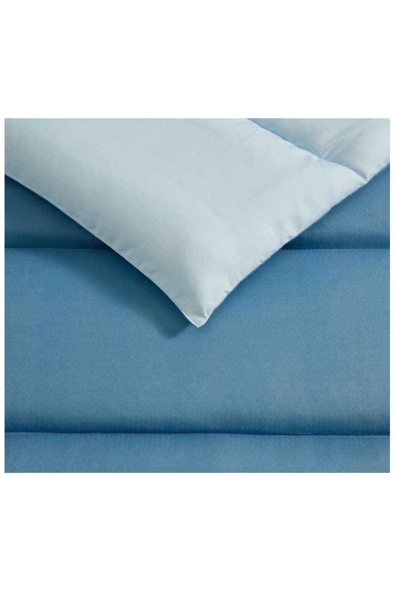 Huntley Plaid Reversible Microfiber Comforter Set, Alternate, color, MEDIUM / DARK BLUE