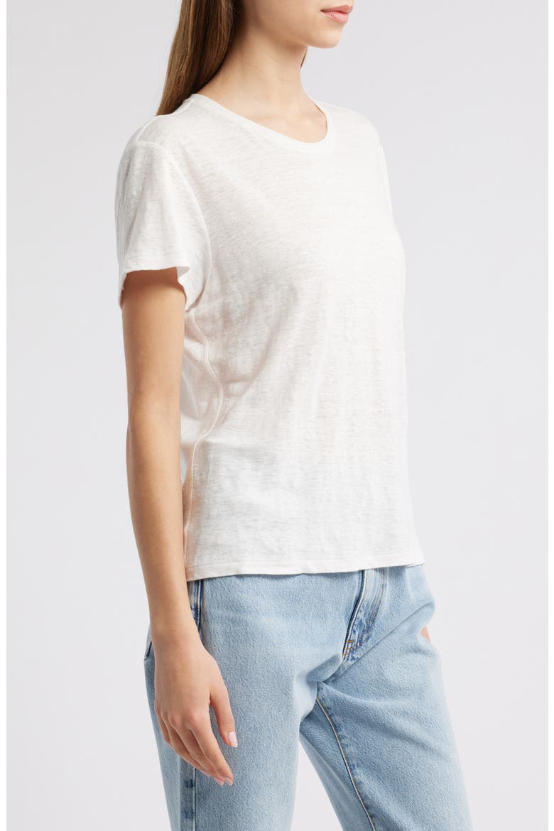 Organic Linen Baby Tee, Alternate, color, WHITE
