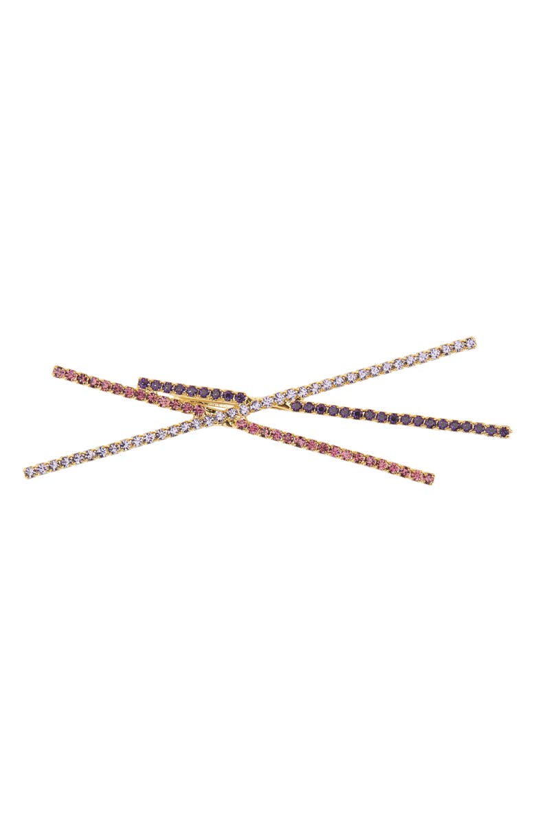 LELET NY Triple X Swaorvski Crystal Bobby Pin, Main, color, 