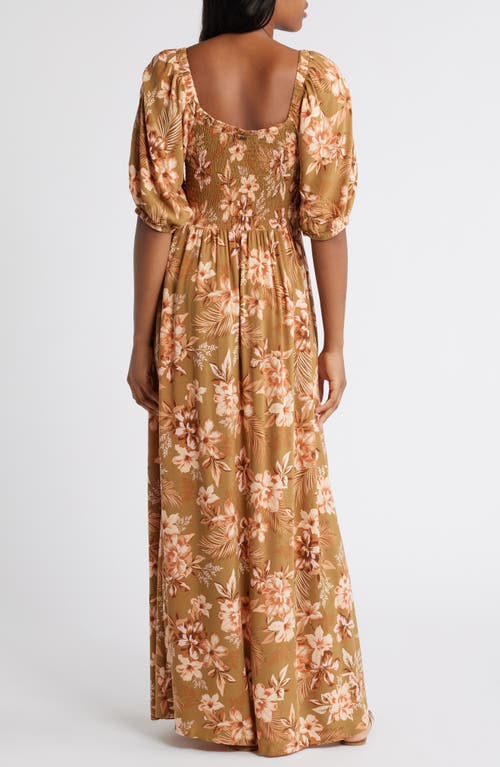 Rip Curl Desert Dreams Smocked Poplin Maxi Dress