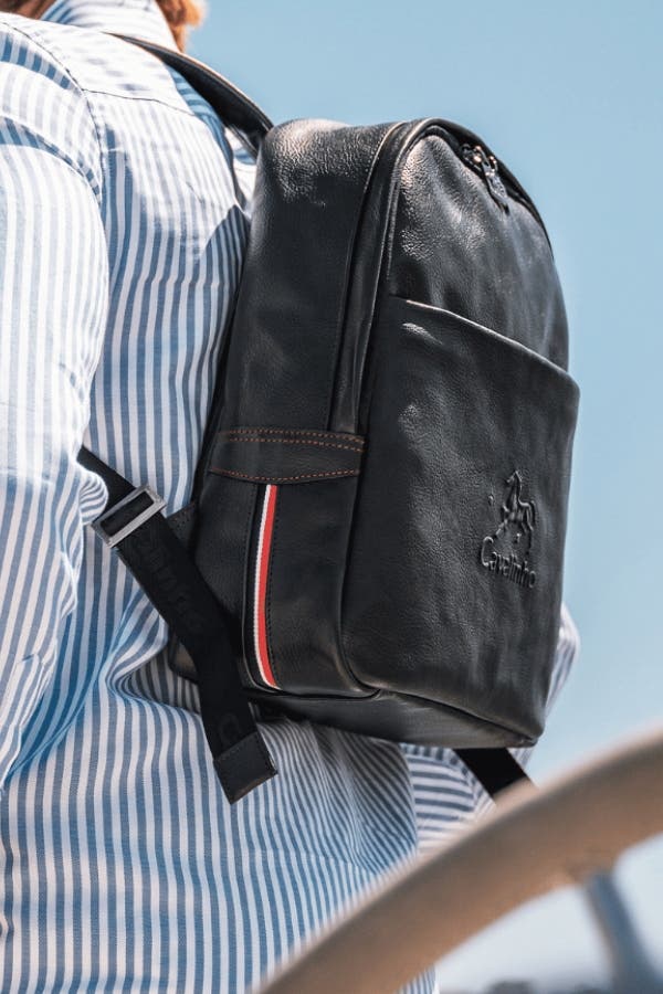The Sailor 101 Leather Backpack, Alternate, color, Navy