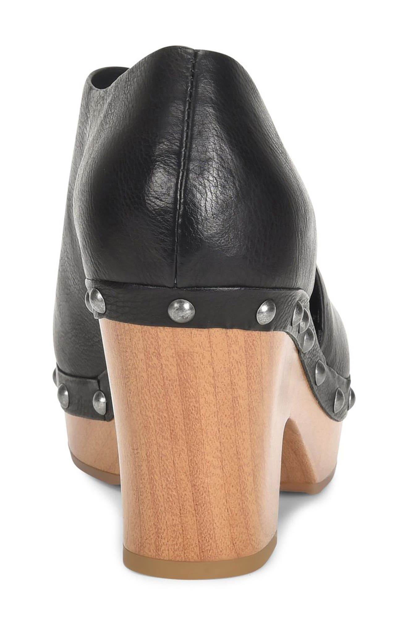 KORKS Arielle Wood Sole d'Orsay Pump, Alternate, color, Black