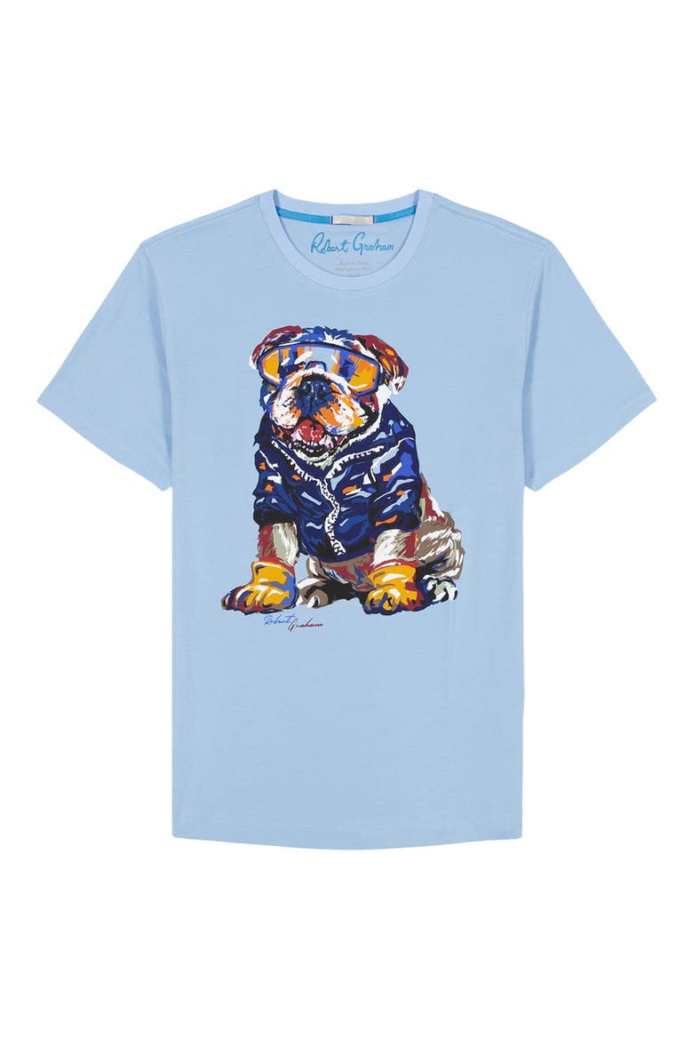 Chill Bulldog Cotton Graphic T-Shirt, Alternate, color, SLATE BLUE