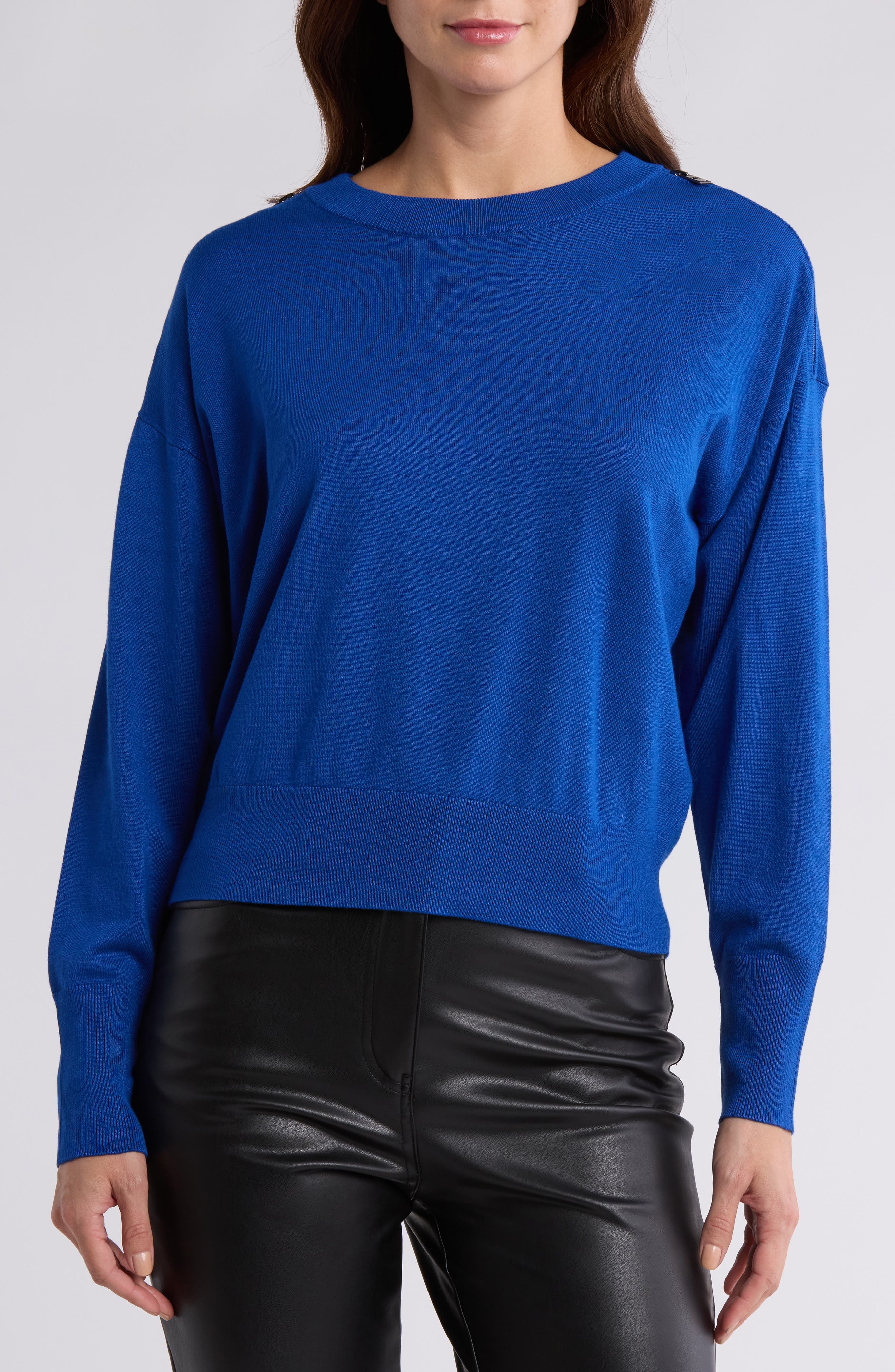 DKNY Zip Trim Sweater