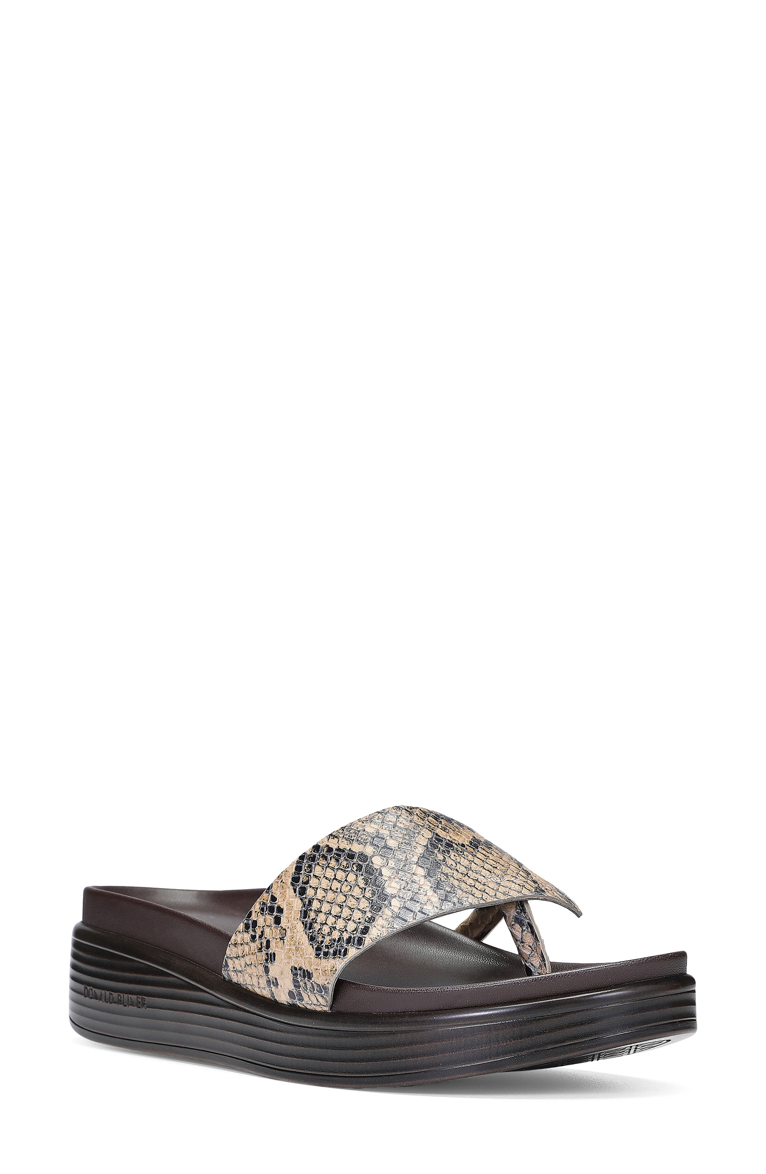 Fifi Wedge Flip Flop, Main, color, BEIGE LEATHER