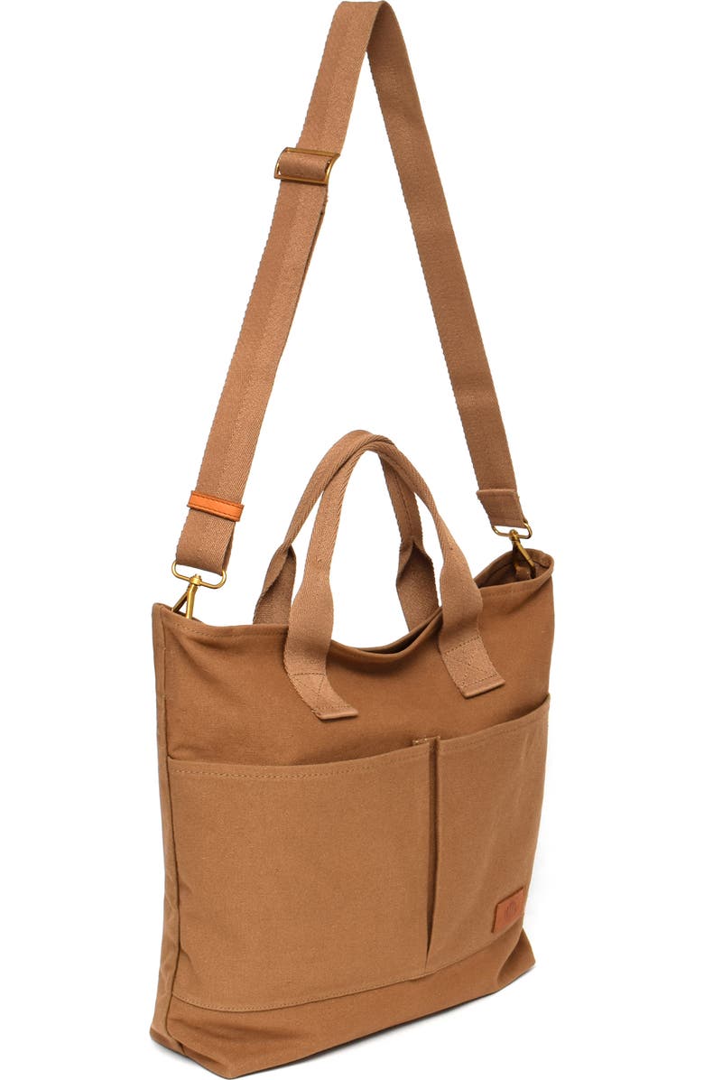 New Amsterdam Leatherworks Ayla Canvas Tote Bag, Alternate, color, Khaki