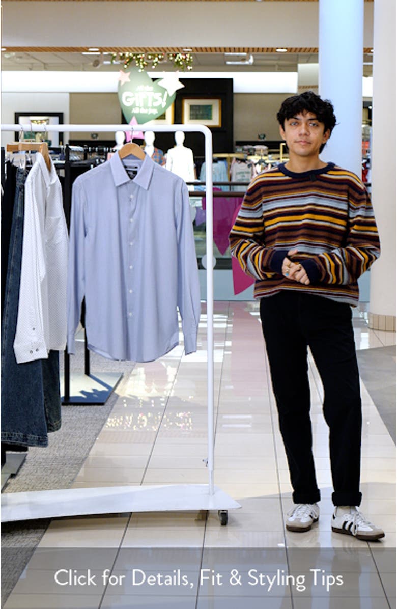 Regular Fit Octagon Geo Performance Dress Shirt, sales video thumbnail