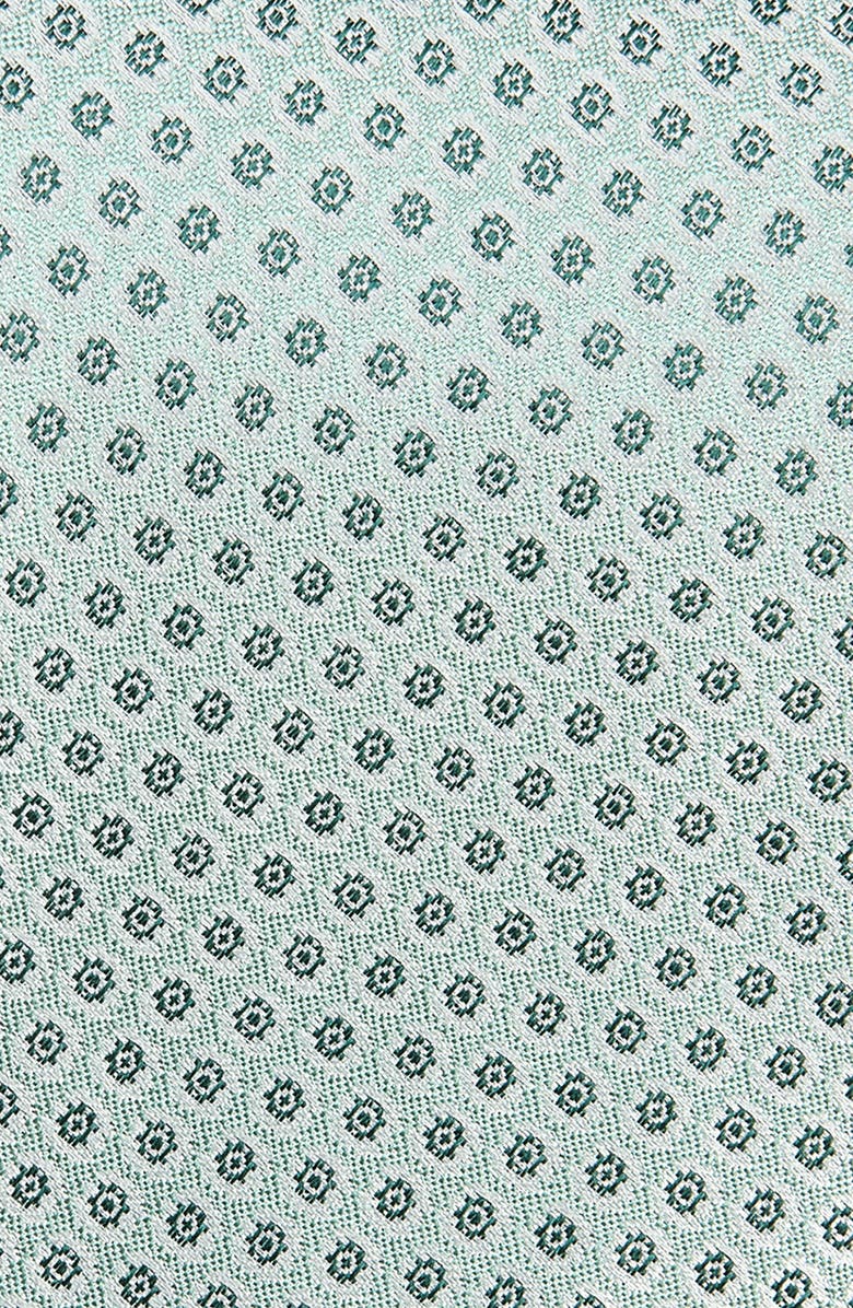 David Donahue Neat Floral Medallion Silk Tie, Alternate, color, Green