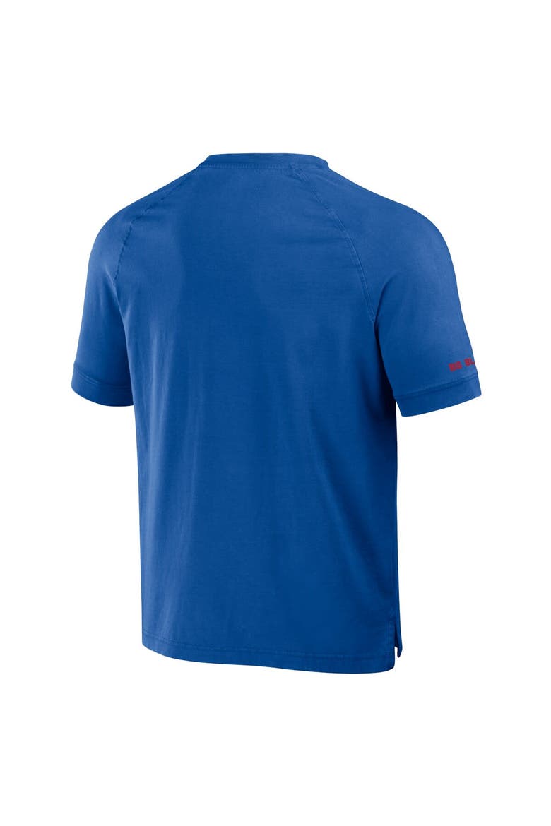 Men's NFL x Darius Rucker Collection by Fanatics Royal New York Giants Washed Raglan Henley T-Shirt, Alternate, color, Royal