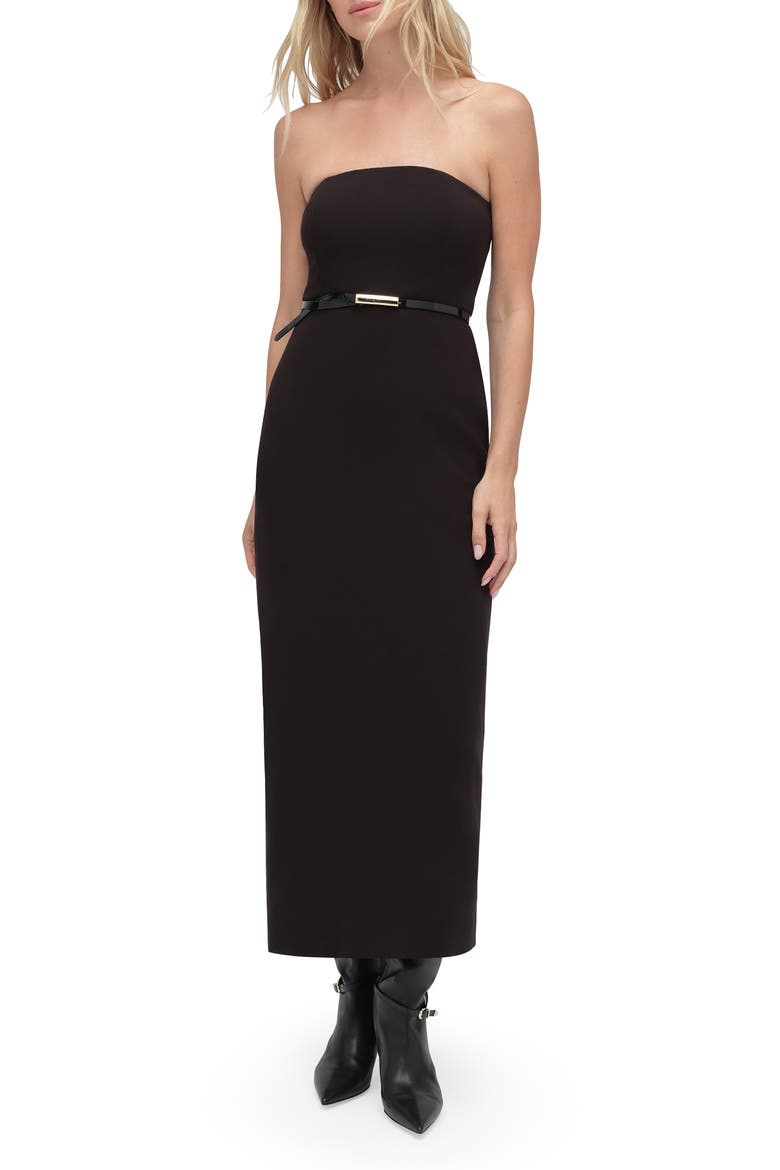 The Willow Strapless Maxi Dress, Main, color, BLACK