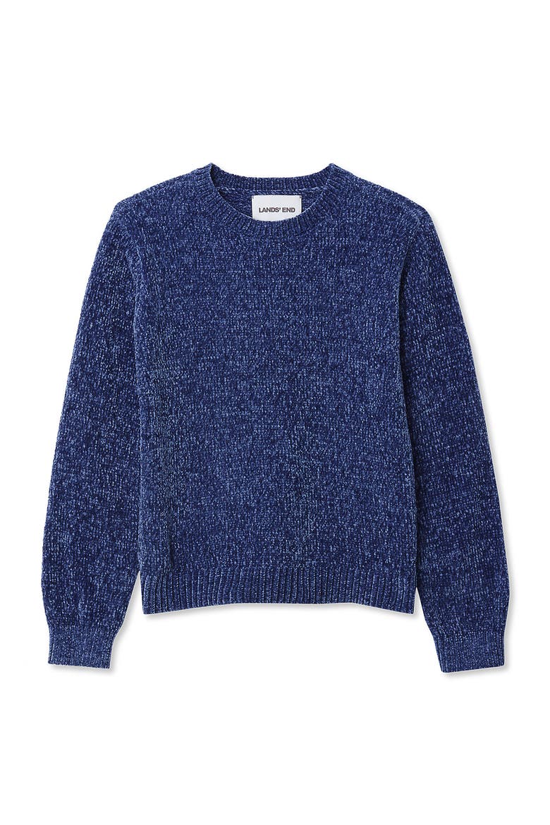Girls Chenille Sweater, Main, color, Gray Blue