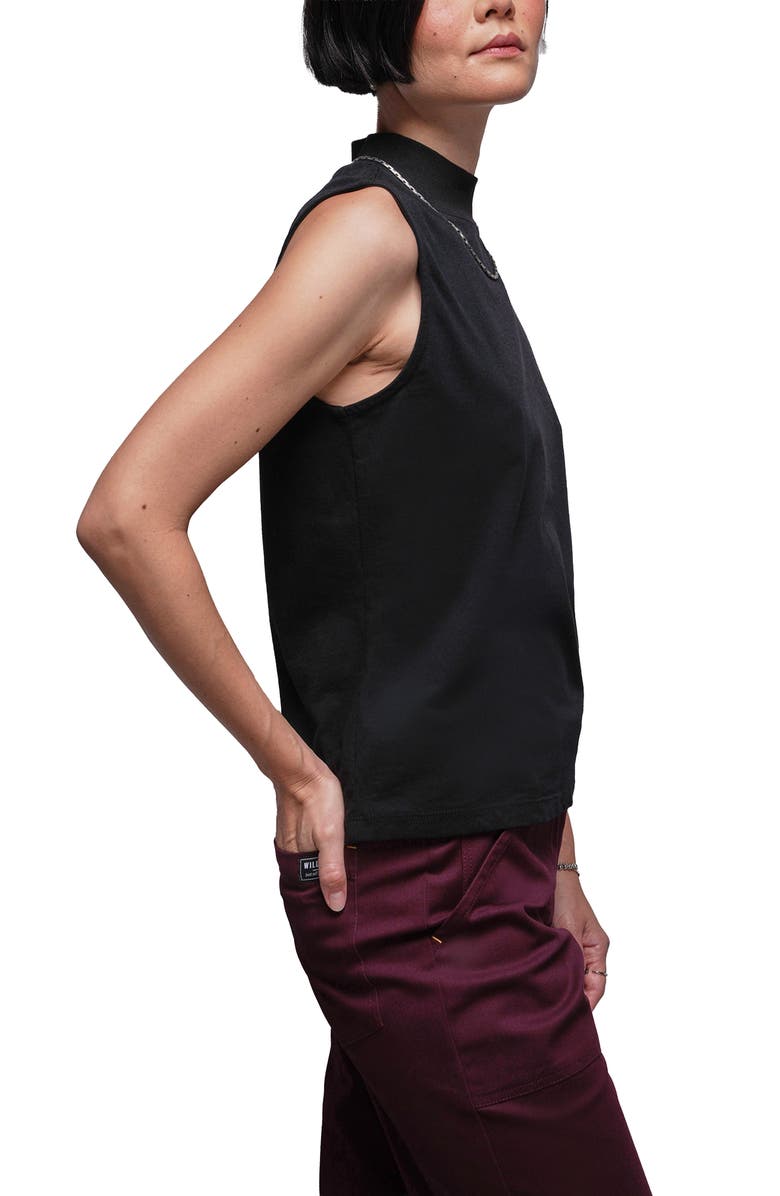 WILDFANG The Everyday Mock Neck Tank, Alternate, color, Black