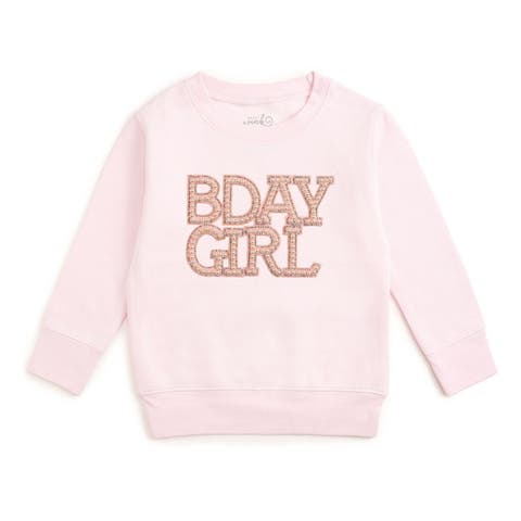 Pearl BDay Girl Patch Sweatshirt (Baby, Toddler, Little Kid & Big Kid)