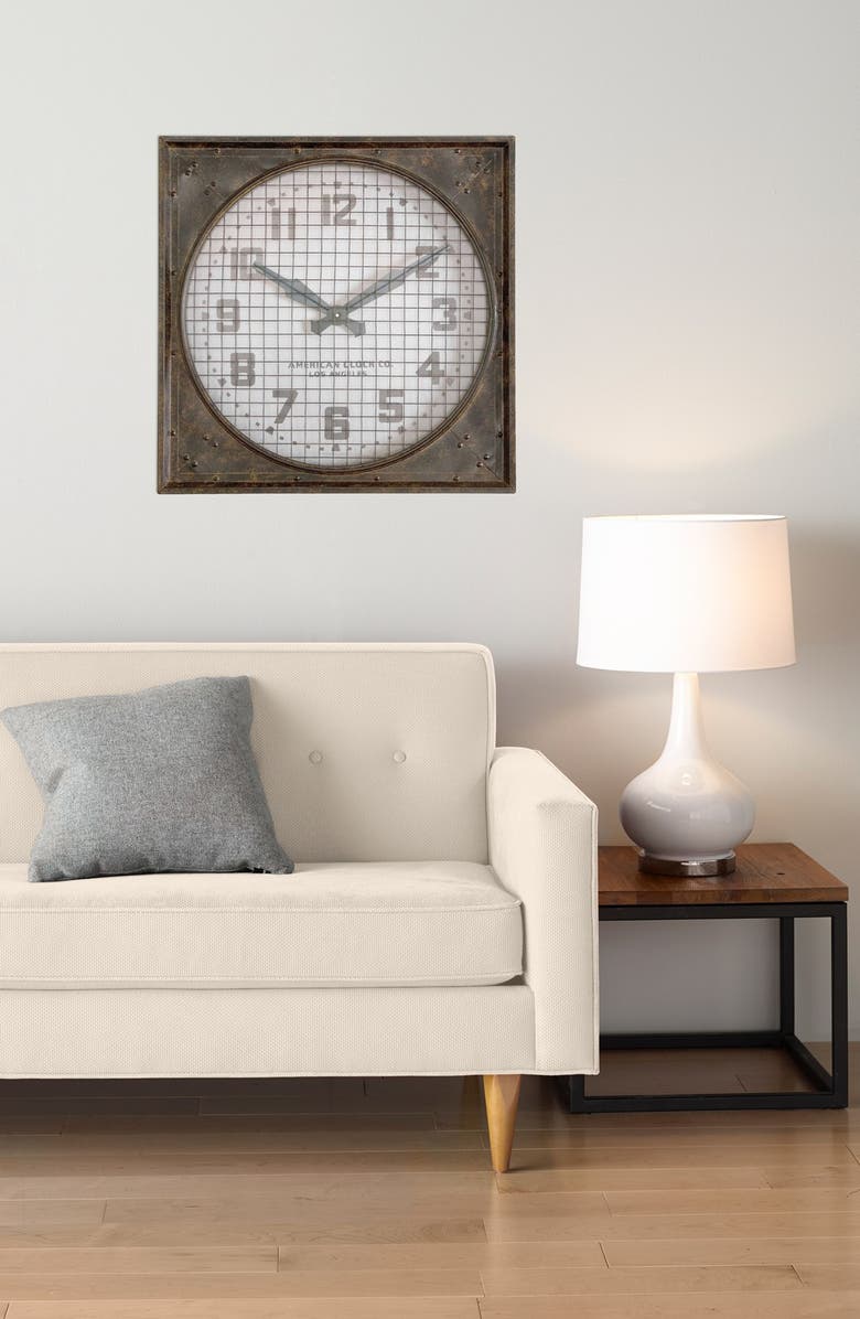 Uttermost 'Warehouse' Wall Clock with Grill, Alternate, color,