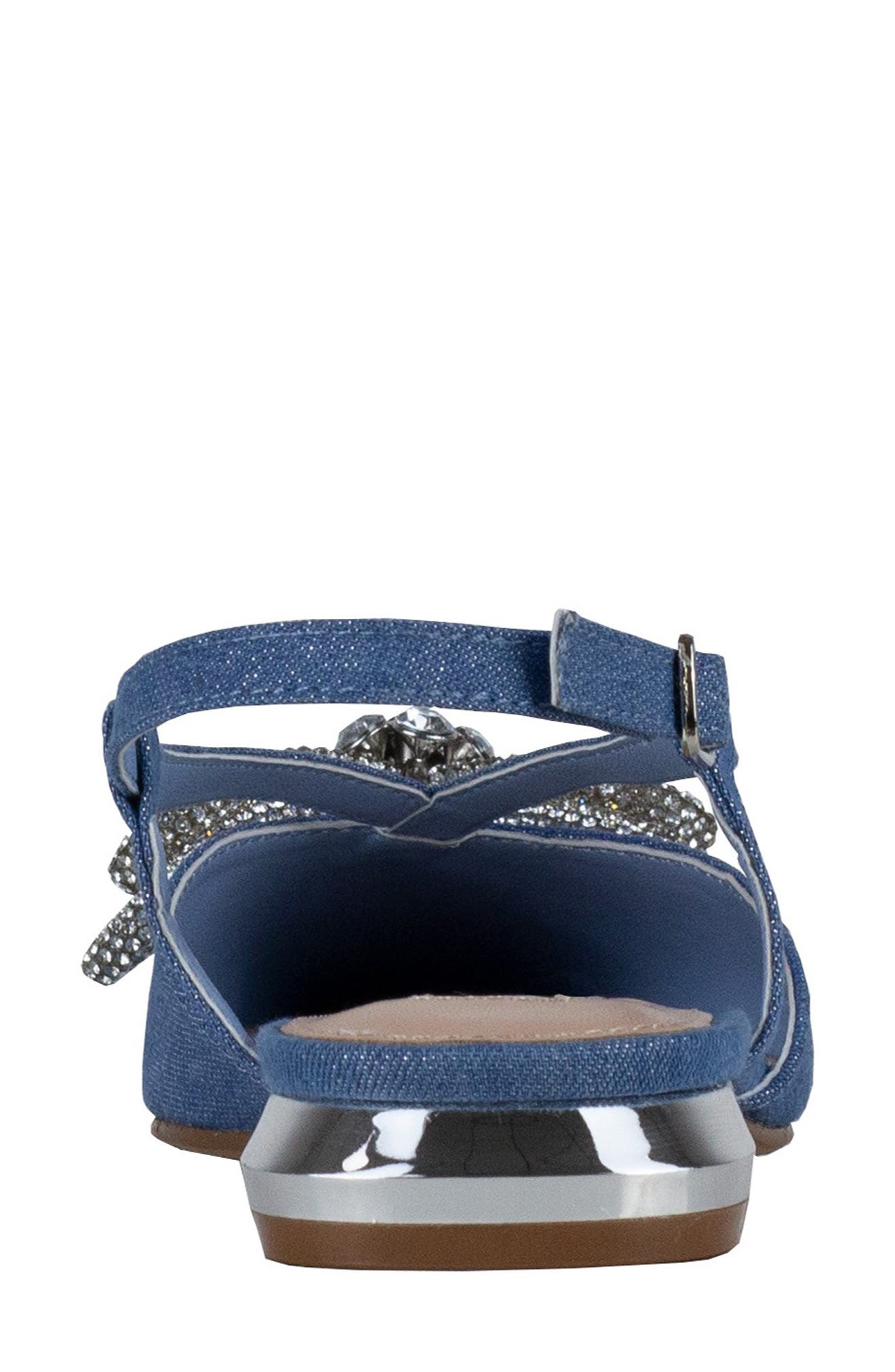 Kendal Slingback Flat, Alternate, color, BLUE DENIM