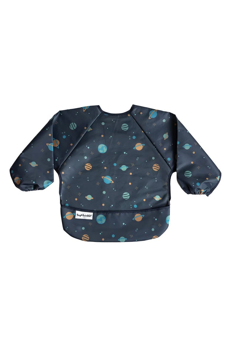 Mess-Proof/Waterproof Long-Sleeve Baby Bib, Main, color, Space