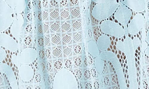 Melissa Odabash Iris Strapless Broderie-anglaise Cotton Sun Dress In Sky