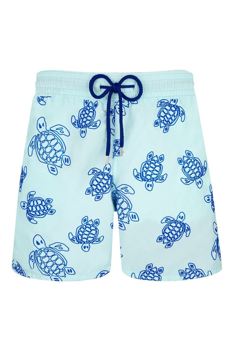 Men's Flock Ronde Des Tortues Swim Trunks, Alternate, color, THALASSA