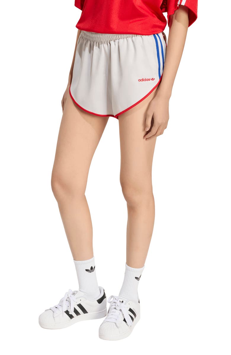 adidas Originals Side Stripe Satin Shorts, Main, color,